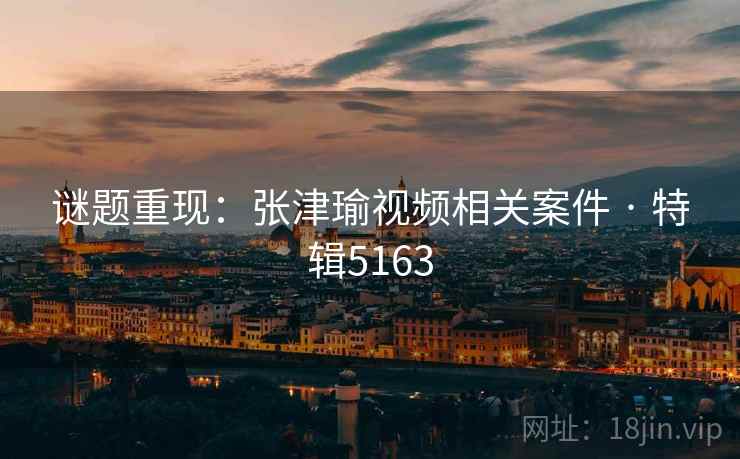 谜题重现：张津瑜视频相关案件 · 特辑5163